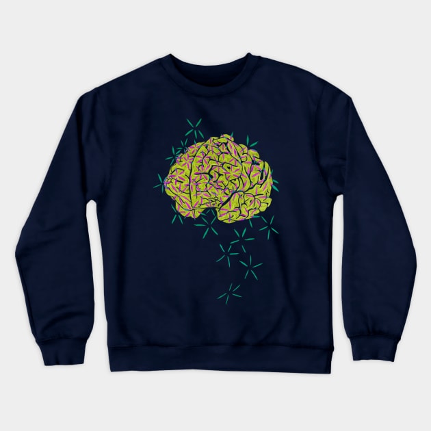 Floral Brain Crewneck Sweatshirt by RaLiz